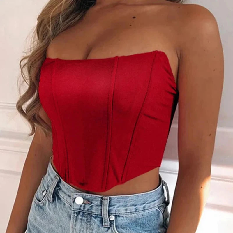 Sweetheart Neckline Cropped Corset