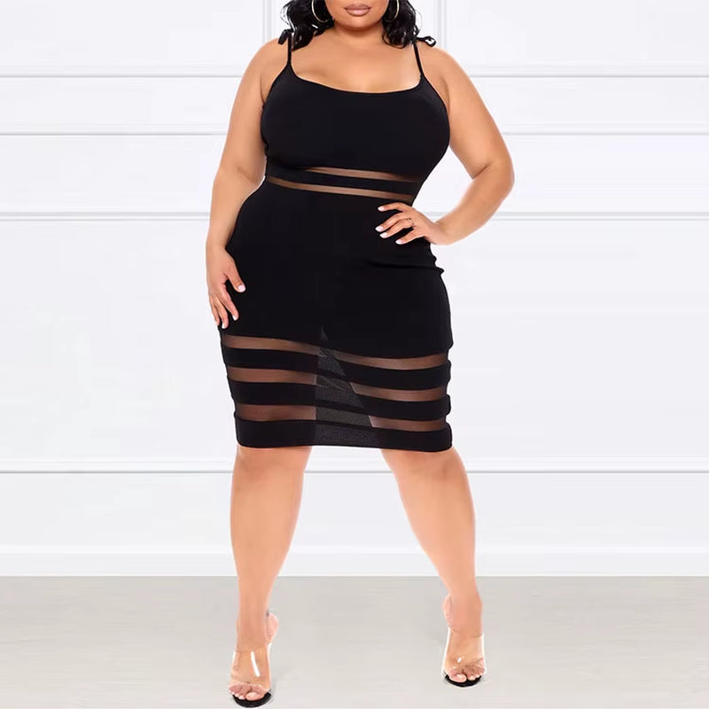 XL-5XL plus Size Women Summer Clothing Sexy Dress Fashion Casual Black Short Sleeve Halter Club Dress Wholesale Dropshipping