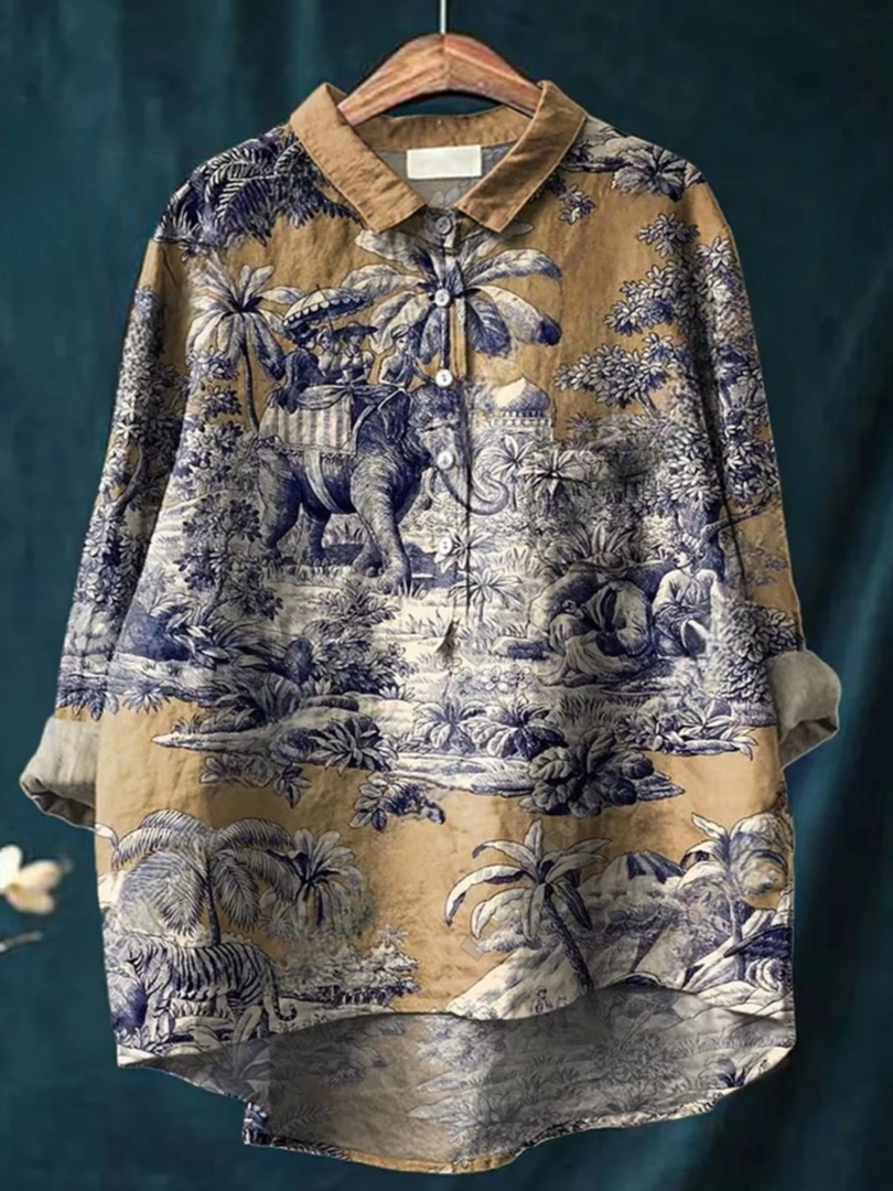 Retro Bloom: 3D Floral Open Tube Shirt for Bold Summer Vibes